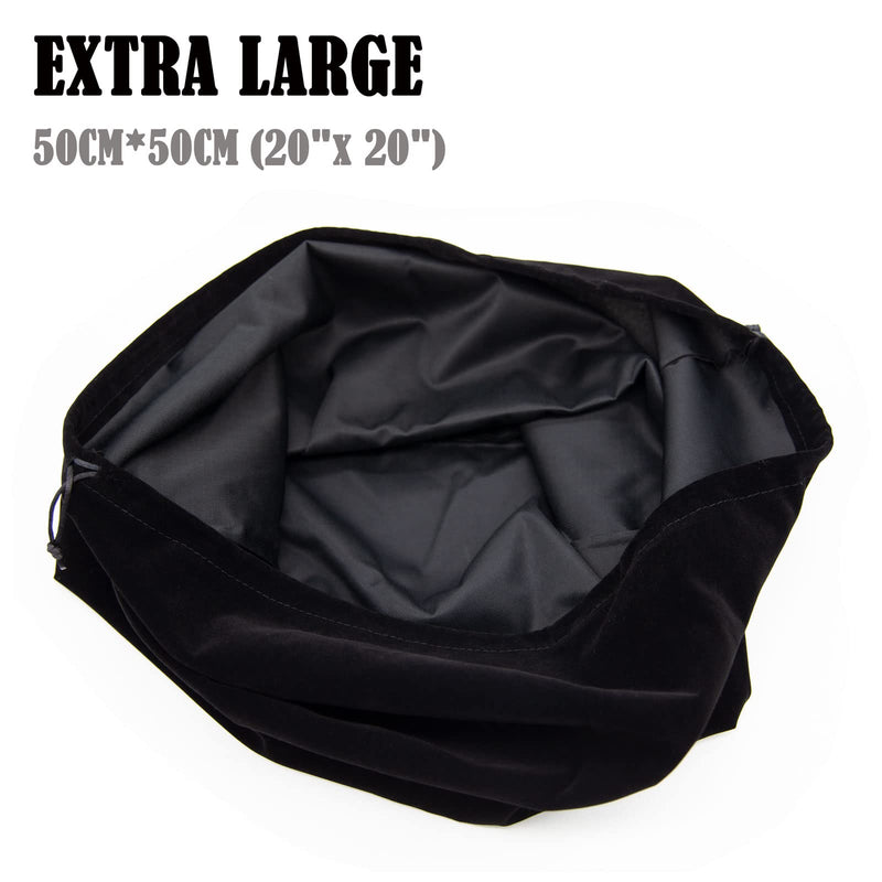 Motorcycle Helmet Bag Helmet Bag Welding Mask Hood Storage Large Storage Bag Velvet Cloth Packing Bag Black Velvet Pouch Bags with Drawstring for Riding Bicycle Sports Universal Tool Motorcycle
