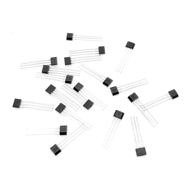 JZK TO-92S Bipolar Hall Effect Sensor 3-Pin 41F Magnetic Detector SS41F 3-Pin Hall Sensor 41F Hall Sensor Chip 3-Pin 3-Pin Pack of 20
