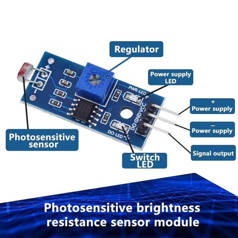 DollaTek 3pcs Digital Light Intensity Sensor Module Photoresistor Photoresistor for Arduino UNO