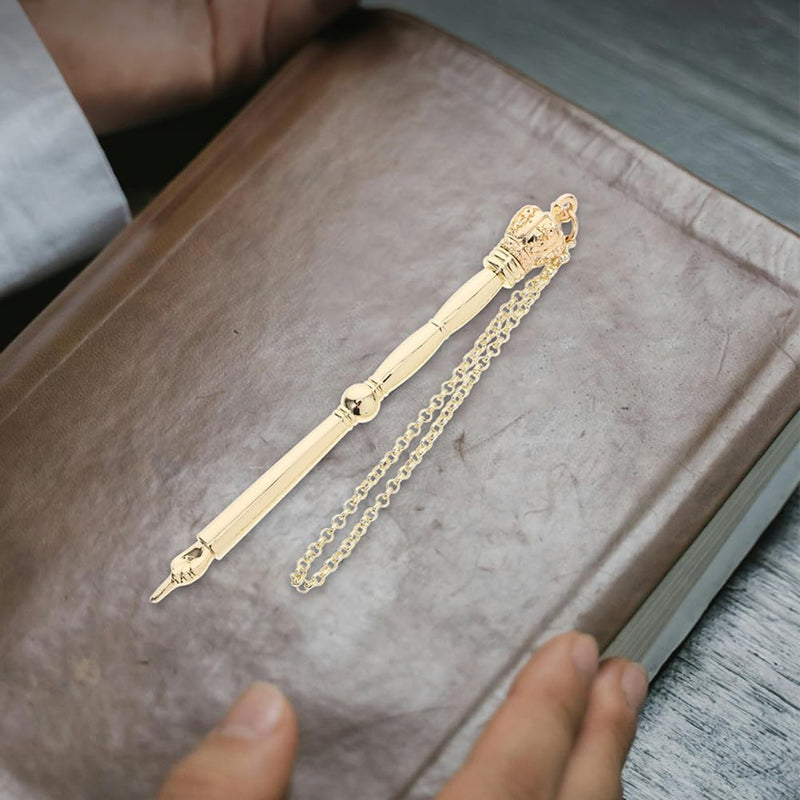 LUOZZY 2pcs Jewish Bible Reading Pointer Tool Elegant Metal Finger Torah for Mitzvah Wedding 17cm Gold Crown Head
