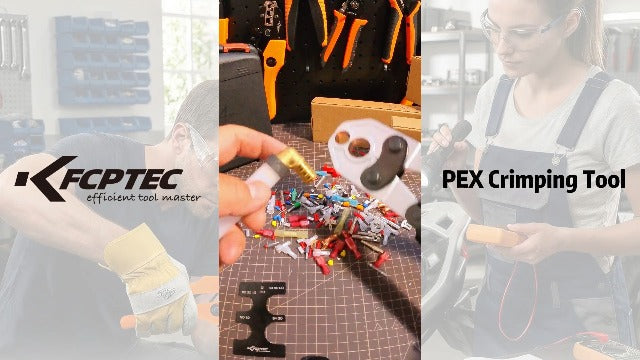 KF CPTEC PEX Crimping Tool, 1/2 & 3/4-Inch Copper Ring Crimper, ASTM F1807