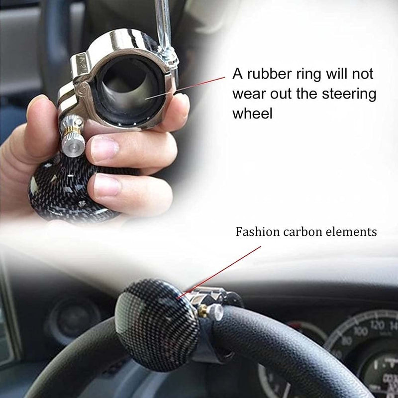 Steering Wheel Spinner Knob, Suicide Power Handle Rotatable Vehicle Steering Ball Power Handle for Boats Car Truck Golf Carts