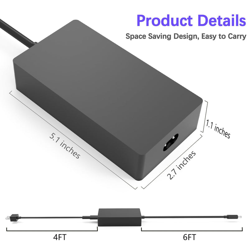 199W 15.35V 12.96A AC Adapter Charger Compatible with Microsoft Surface Docking Station 2, Model 1931 1917 Microsoft Surface Dock 2 Power Supply Cord