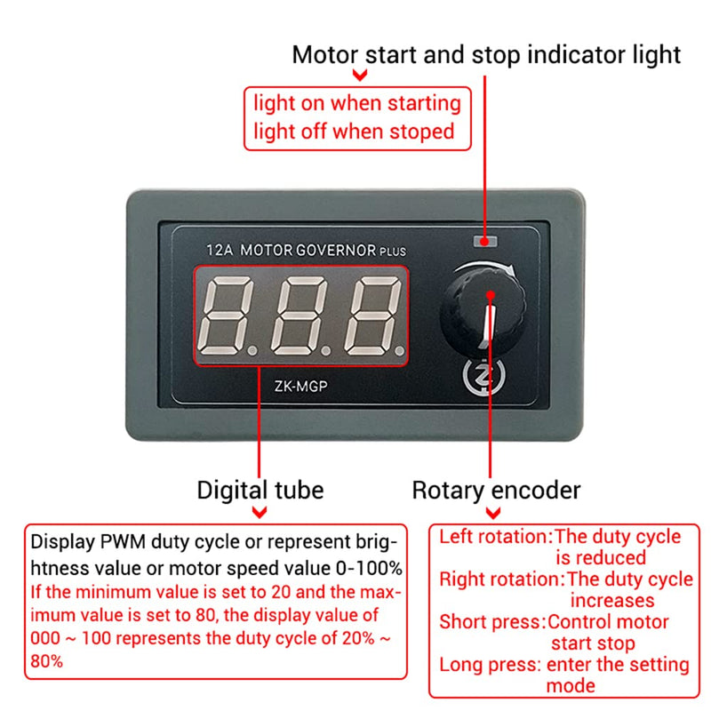 PWM DC Motor Speed Controller 5V 9V 12V 18V 24V 30V 12A 360W Adjustable Speed Controller MGP Motor Regulator DC5-30V 360W