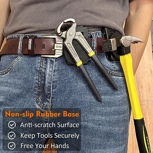 MUTUACTOR Magnetic Tool Holster Belt Clip - Heavy-Duty Non-Slip Holder for Hammers, Screwdrivers, Wrenches and Hardware Tools…
