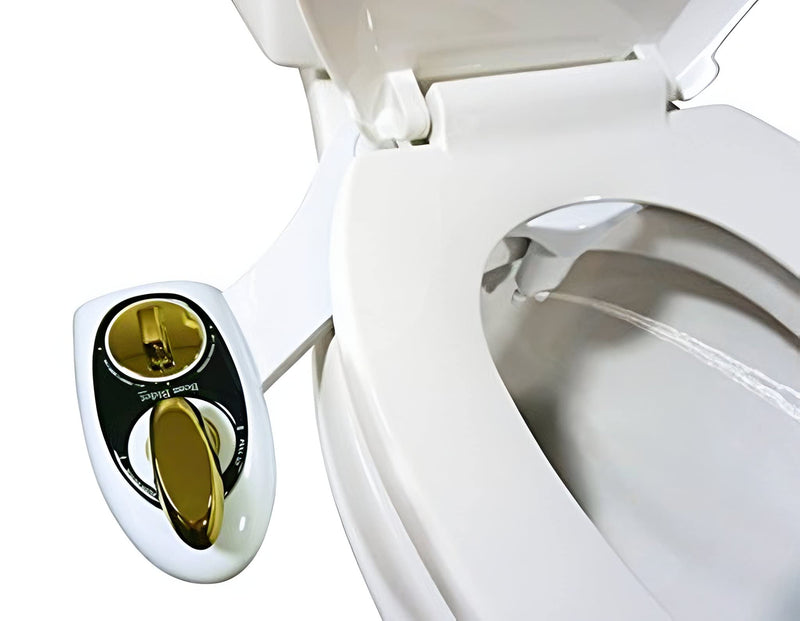 Bold White Gold – Non electric bidet attachment for your toilet seat – Water Sprayer, Save your Money on toilet paper and Reduce Waste