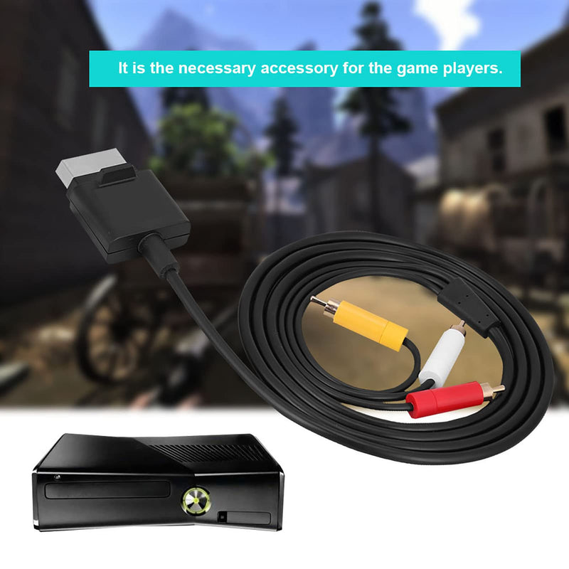 1.8m AV Cable Audio Video Cord, Component ABS Cord for Xbox 360 Slim, Audio Cable Video Cord for The Game Players Replacement, AV Cable