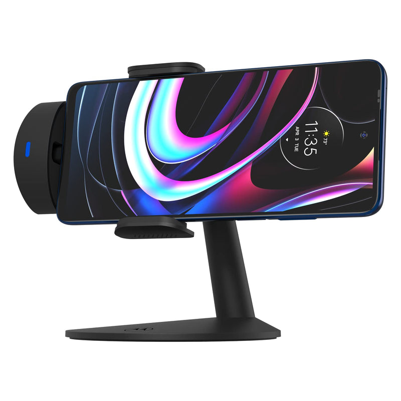 Motorola Ready for (Smart Connect) Adjustable Dock for Motorola Edge 2024, Edge Plus 2022/2023, Samsung S23, iPhone 15/15 Pro - Multimedia USB-C Adjustable Stand for Productivity, Video Calls, Gaming