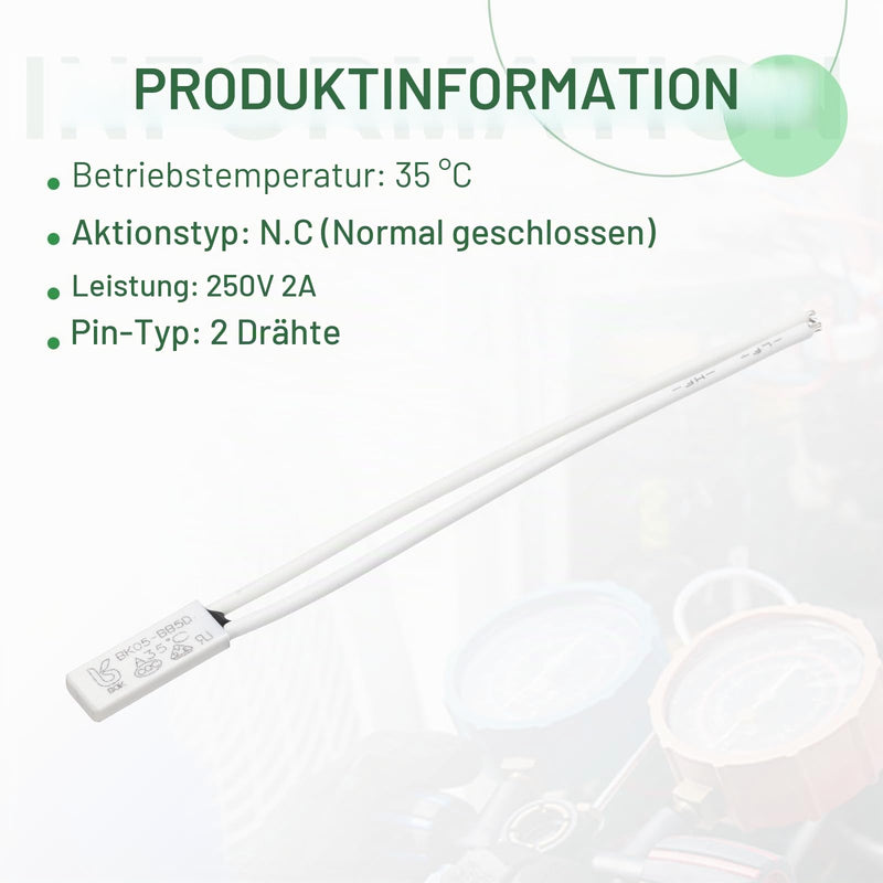 QUARKZMAN KSD9700 Thermal Switch NC 35°C 250V 2A Temperature Switch Pack of | Thermostatic Plastic Bi-Metal Normally Closed Thermal Protection for Microwaves, Ovens, Coffee Machines