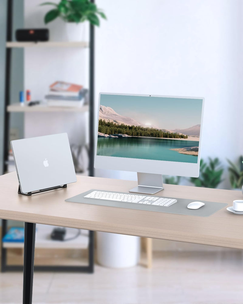 Laptop Stand for Desk, Aluminum Vertical Laptop Stand, 2-in-1 Laptop Riser Cooling Laptop Holder Compatible with MacBook Air Pro, Dell XPS, Lenovo, HP (11-17'') For 11-17'' Laptops