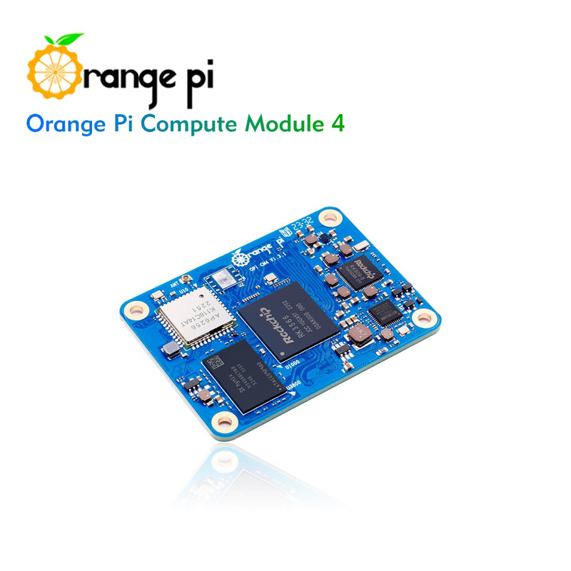 Orange Pi CM4 4GB with 32GB eMMC Flash RK3566 Quad Core 64 Bit Single Board Computer, Compute Module 4 4G32G 1.8 GHz Frequency Wi-Fi & Bluetooth 5.0 Integrated RKNN NPU AI Accelerator (CM4 4G32G)
