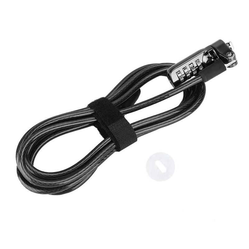 Dioche Laptop Combination Lock Security Cable, Theft Deterrent Keyless Lock with 4 Digit Password Protections for Laptop, Tablets - 1.8m Length