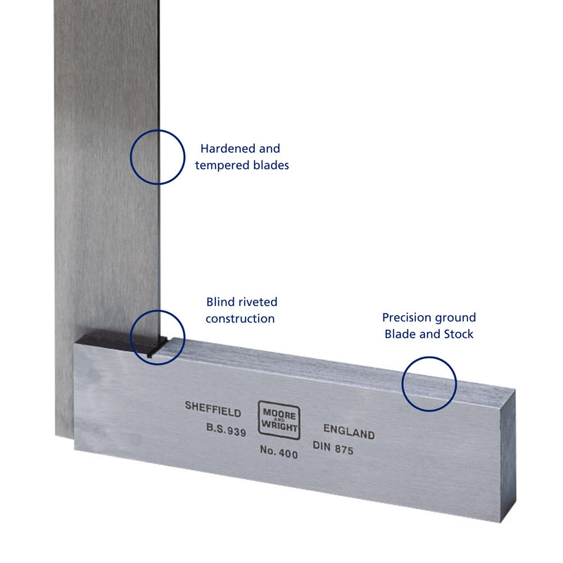 100mm/4 inch Engineers Square- Moore and Wright
