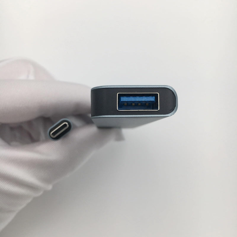 Valpha Type C to USB 2.0 and 3.0 hub TF/SD Card Reader high Speed Extender Dock (5 in 1) Converter with Laser Carving Never give up