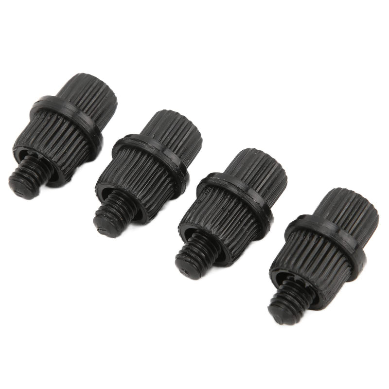 Acouto License Plate Screws 6mm Thread Black Nylon Motorcycle License Plate Bolts License Plate Fasteners Hardware 4pcs for Motorcycle Bike Yacht