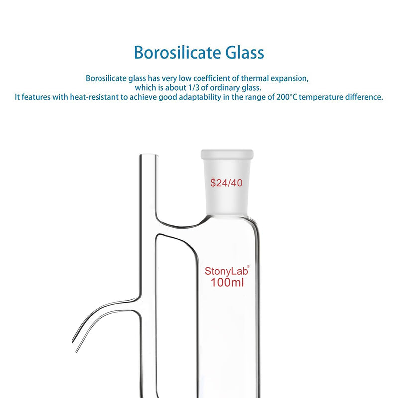 stonylab Water Oil Receiver Separator with 24/40 Lab Supply, 100 ml
