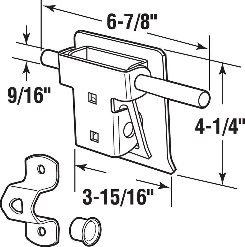 Prime-Line GD 52241 Garage and Shed Lock, Tamper-Proof (Single Pack), Zinc