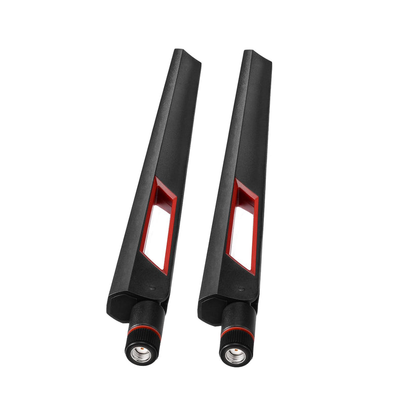 Superbat WiFi 6 6E Tri-Band Antenna 2.4GHz 5GHz 6GHz RP-SMA Male Omni-Directional Antenna - 2-Pack for Router PC Desktop PCIe WiFi Card IP Security Cameras USB Adapter no base