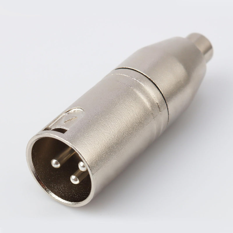 tisino Female RCA to XLR Male Adapter, XLR to RCA Converter Gender Changer Audio Coupler Connector - 2 PACK