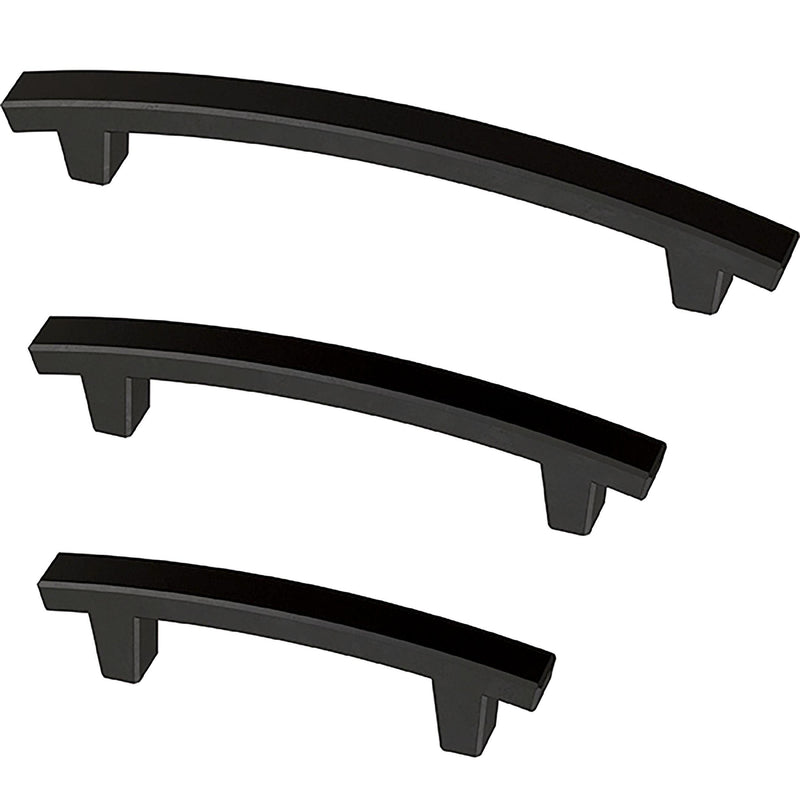 Franklin Brass (10-Pack) – Matte Black Cabinet Handles, 3 Inch Hole Center, Pulls for Drawers, Kitchen Cabinet Door, Dressers | Pierce 3" (76mm) 10