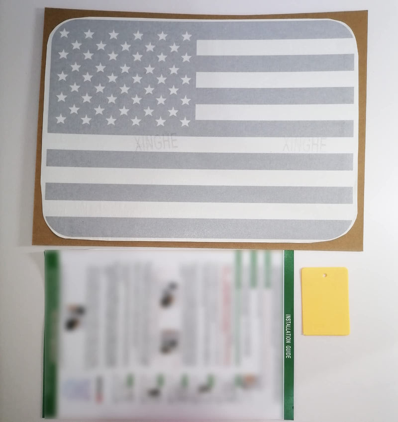 for Ford F150 F250 F350 2015-2023, Rear Middle Window American Flag Decals, Matte Black USA Flag Decal for Truck Back Window, for Ford Raptor 2015-2023 Accessories