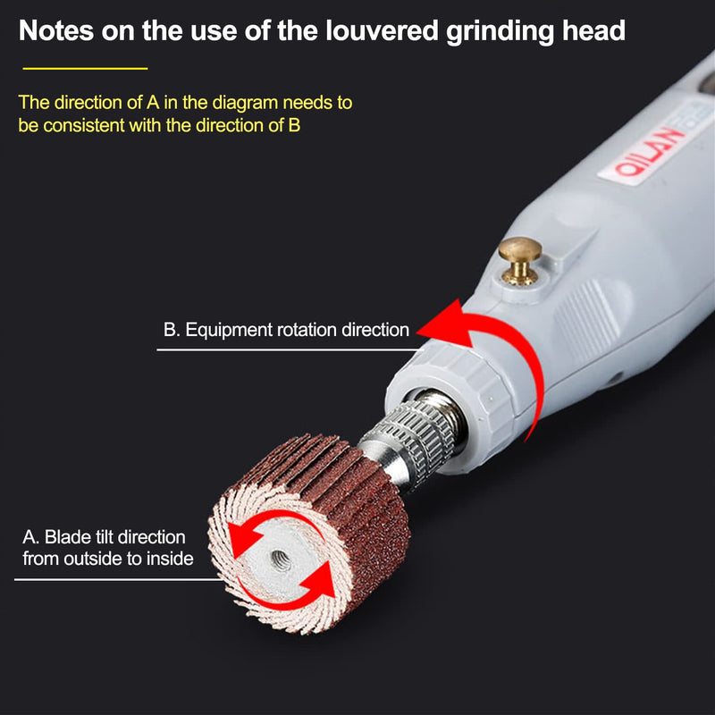 Pack of 18 flap sanders, flap sanders for drills, 80-120-180 grit sanding attachment for cordless screwdrivers, grinding stone, ball head grinder with 3 x 5.2 mm connecting rod, for rust removal, polished (18) 18