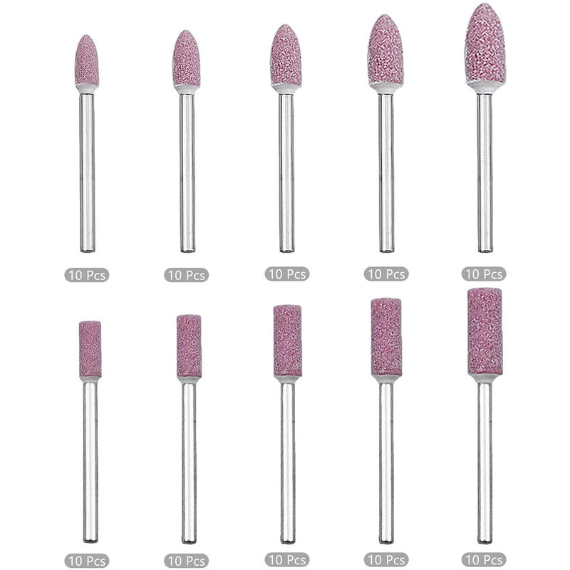 100 pieces grinding polishing head, 3 mm grinding shaft, grinding stone for polishing grinding accessories, polishing accessories set for rotary tools, multifunctional grinding polishing accessories