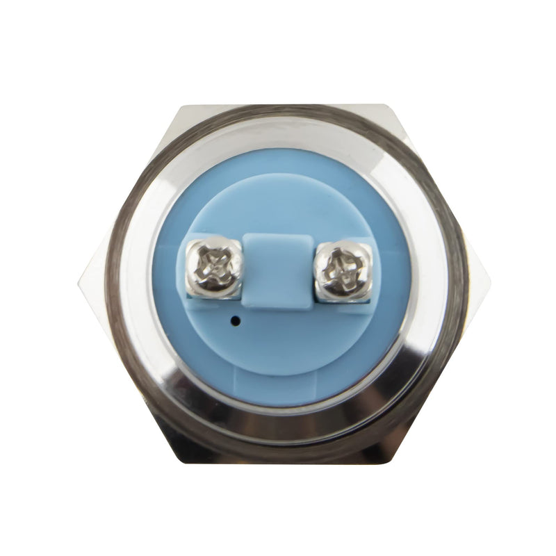 SeKi stainless steel push button Ø16mm momentary curved head shape screw connection; Bell button standard - screw 16mm - curved