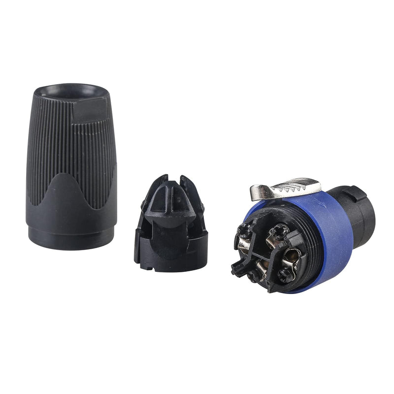 Speaker Plug Speakon Connector, Speaker Jacks and Connectors Nl4fx Speakon Cables, Nl4fc Male Female Converter Nl2fx Plug Speakers Powercon Twist Lock(4 set male and female) 4 Set