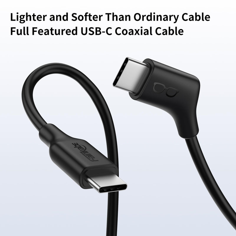 fairikabe AR Glasses Cable USBC to USBC 2M / 6.6FT, 4K60Hz USB C Display Cable for AR Glasses USB-C Monitor Portable Monitors, 10GB 60W 4K Video Cable for Xreal One, Xreal Air and More 6ft