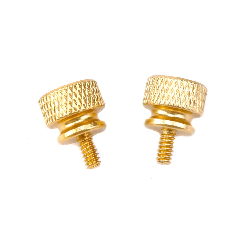 10 Pieces Anodized Aluminum Computer Case Thumb Screws, Thumb Screws, Knurled Hand Screws (Gold) Gold