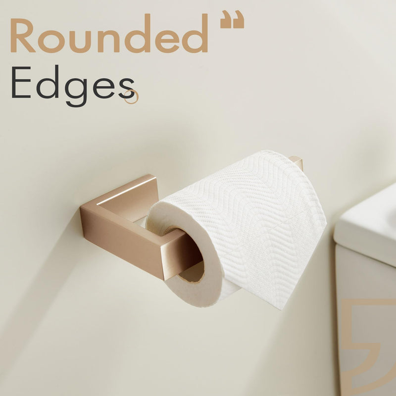 KOKOSIRI Toilet Paper Holder Wall Mount Tissue Paper Dispenser for Kitchen Bathroom Washroom Toilet Roll Holder Champagne Bronze Stainless Steel B2009CPG 1