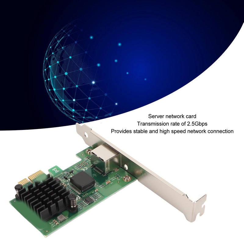 I226 T1 PCI E X1 Single Port 2.5G Ethernet Network Adapter, Gigabit Ethernet Server Adapter, Plug and Play, 2.5Gbps High Speed Gigabit Ethernet Server Adapter
