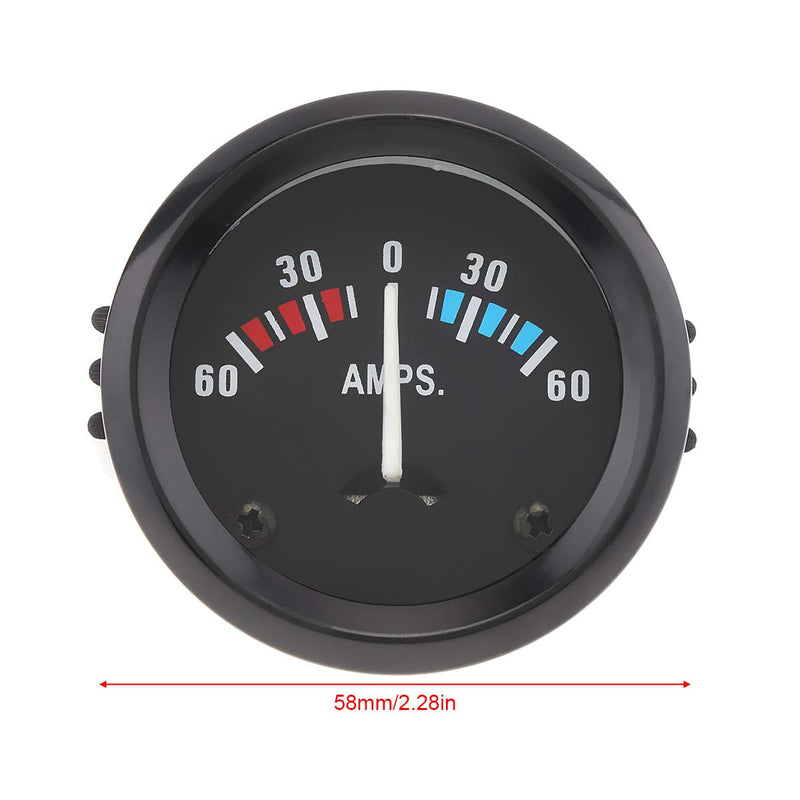 2" 52MM 12V 60-0-60 AMP Universal Ammeter Gauge Meter for Car/Boat/Truck/ATV