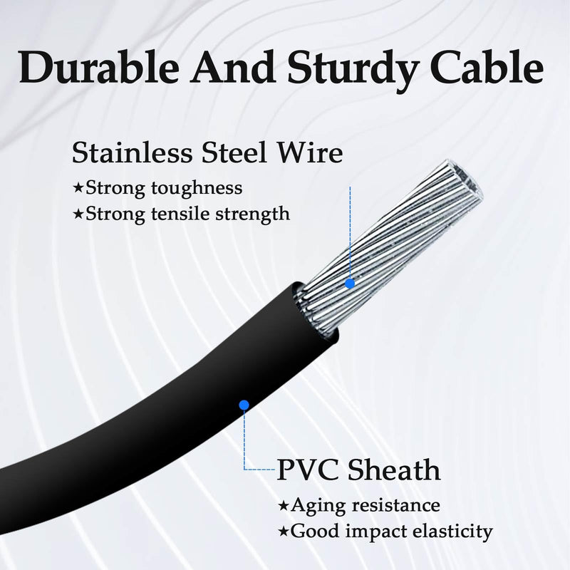 Rear Left Cargo Door Upper & Lower Latch Release Cables Compatible with Ford E-150 E-250 E-350 E-450 Club Wagon Super Duty Replace# 8C2Z15431A03A, 6C2Z1543286AA Rear Left Door Cables