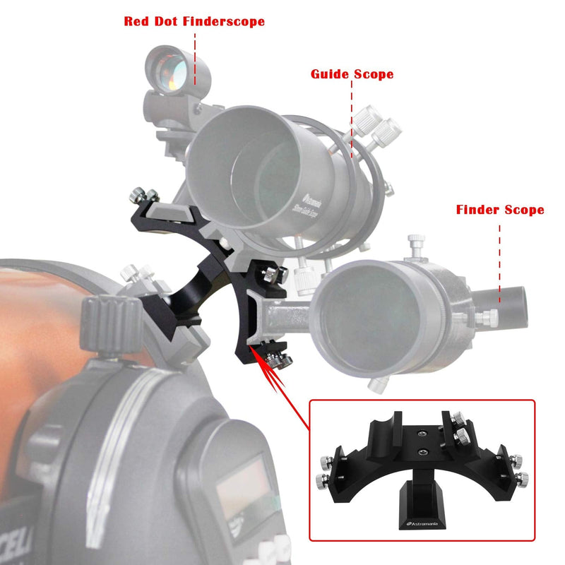 Astromania Tri-Finder Finderscope Mount - 3 finders but just one bracket Three Aiming Devices