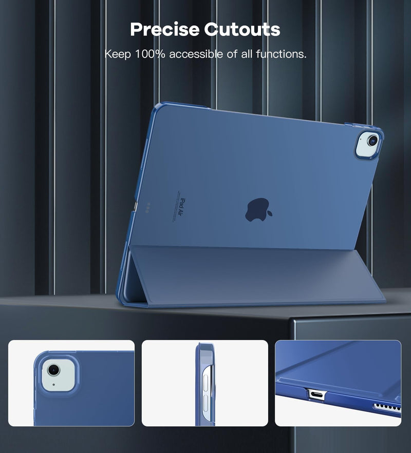 TiMOVO for New iPad Air 13 inch Case M2 2024, iPad Pro 12.9 2022/2021(6th/5th Gen) Case, Slim Stand Cover for iPad Air 13-inch, Auto Wake/Sleep Smart Shell with Translucent Back, Navy Blue