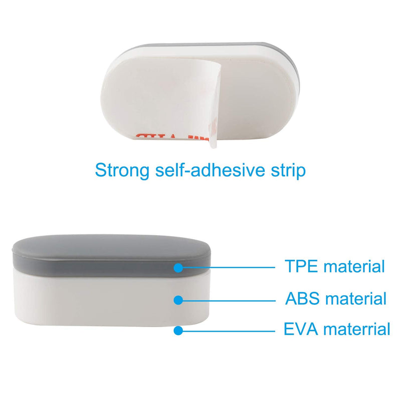 iFealClear 8 Pcs Universal Toilet Seat Bumpers for Bidet, Toilet Lid Rubber Bumpers for Changing Heights, Strong Adhesion Toilet Seat Bidet Buffer with 8 Extra Thickness Pads for Home, Hotel, Hospital Gray