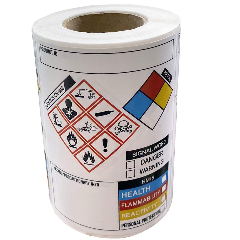 [Australia - AusPower] - GHS Labels, SDS OSHA Labels for Chemical Safety Data, 3 x 4 Inch Roll of 260 MSDS Stickers with GHS 