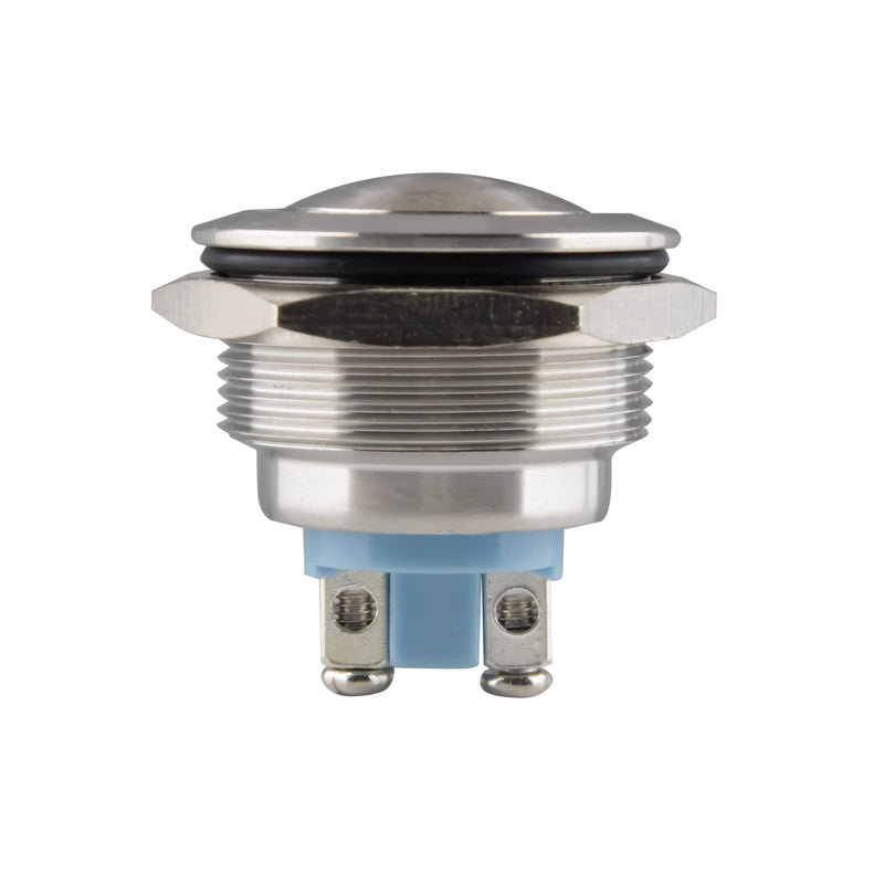 SeKi stainless steel push button Ø16mm momentary curved head shape screw connection; Bell button standard - screw 16mm - curved