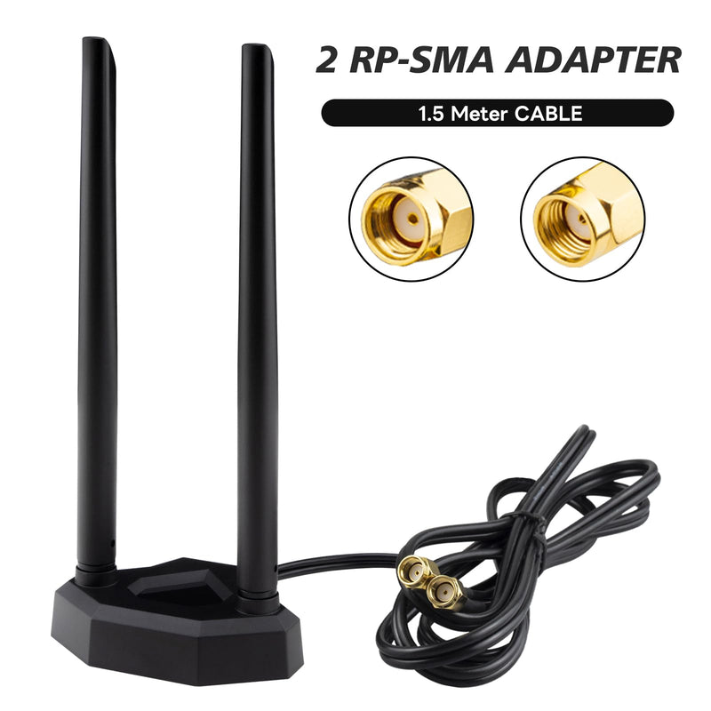 OmniDirectional 2.4GHz/5.8GHz WiFi Bluetooth Antenna Powerful Magnetic Base with 150 cm Extension Cable