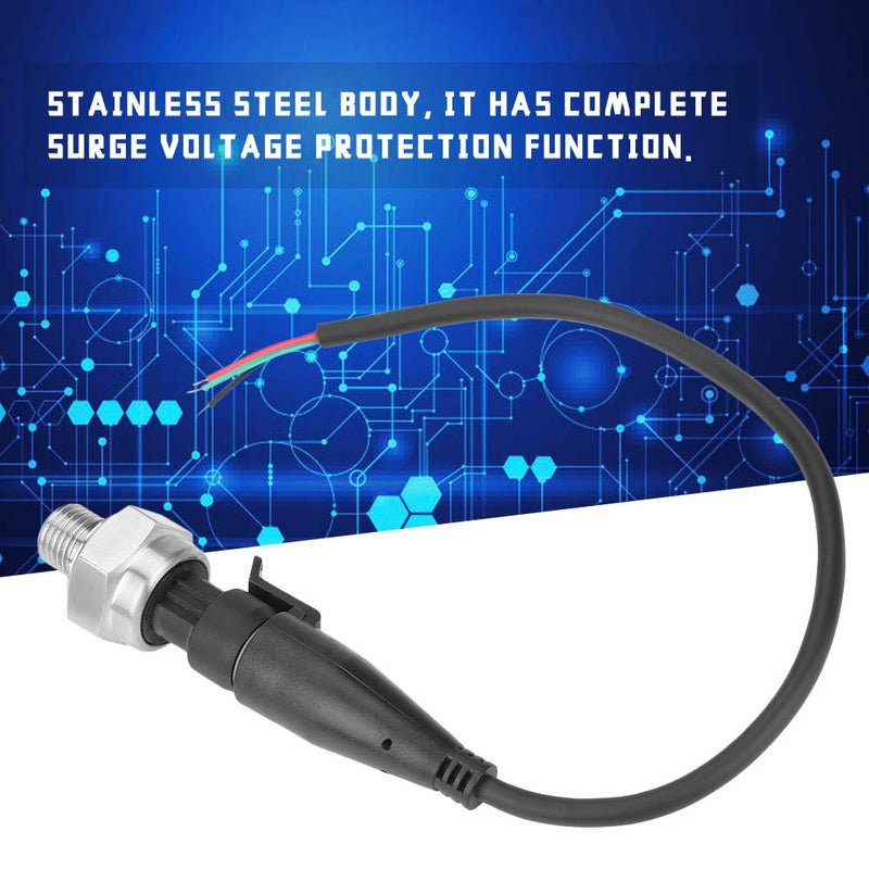 Pressure sensor water, G1 / 4 pressure transducer sensor pressure transducer input 5V output 0.5-4.5V / 0-5V pressure transmitter for water gas oil (0-100PSI)