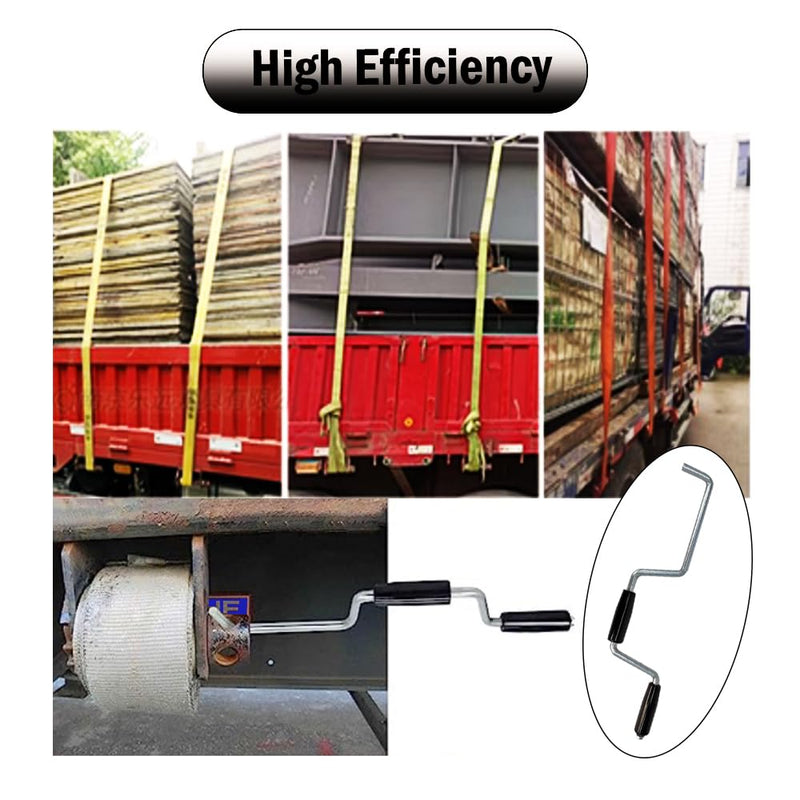 Winch Strap Winder for Flatbed Trailer, Winding Straps Roll-up Hand Roller, Tie-Downs Winch Straps for Truck Trailer 1PCS
