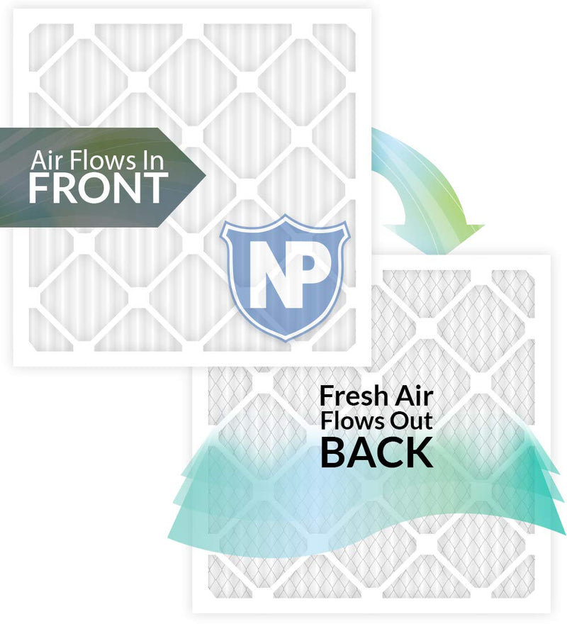 Nordic Pure Merv 8 pleated trousers AC oven air filter, 2 pieces 16x20x4