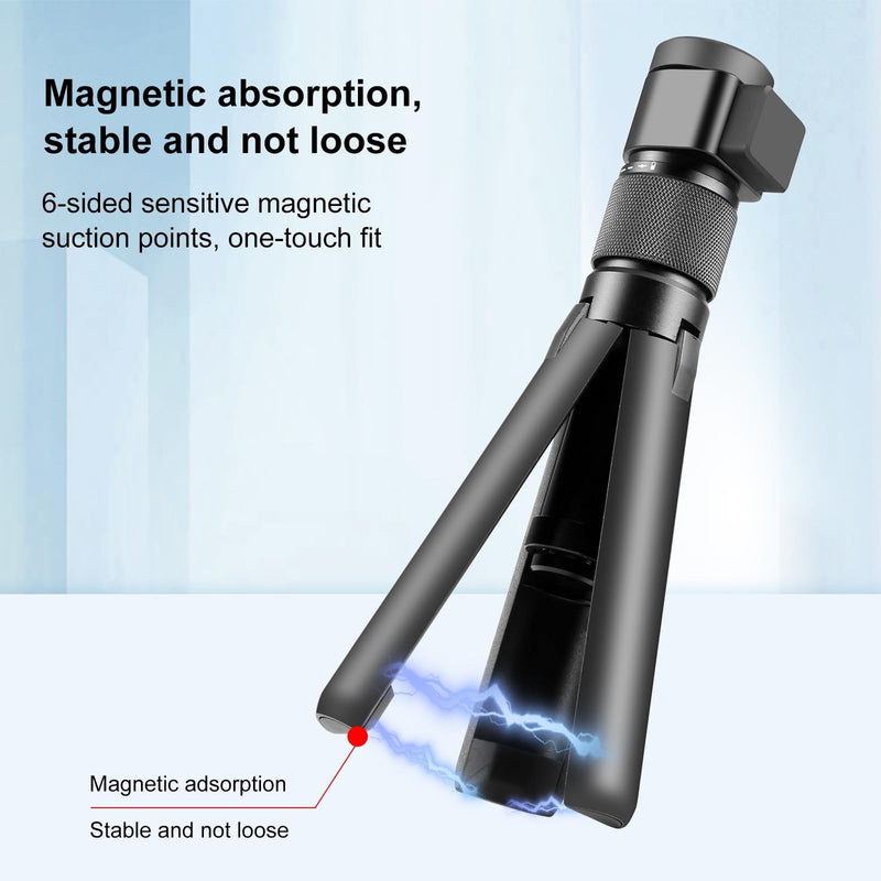 PULUZ Bullet Time Handle Tripod Multi-Functional Tabletop Fold Tripod for Insta360 X4, Insta 360 X3, ONE RS, Go pro Hero 11 10 9 5 4 3 Sport Action Camera Accessories