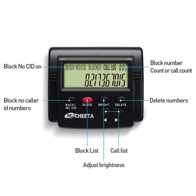 Call Blocker, Call Blocker for Landline Phones Telephone 2000 Caller ID Box Blocking One Touch Number Block Device Block Unwanted Robocalls and Nuisance Calls