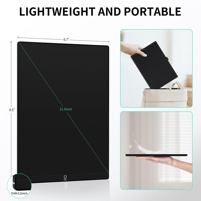 Full Screen LCD Writing Tablet: 11.5 Inch Writing Pad for Adults Kids Reusable Digital Notepad Portable Use for Office Study Teaching 11.5 inch (Leather Case)