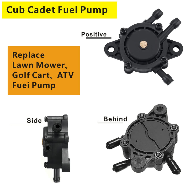 Replace Fuel Pump 691034 692313 Briggs 808492 597338 Kohler 17hp-27hp For Lawn Mower Tractor Golf Cart Engine and Kawasaki Cub Cadet Craftsman Starter Vacuum Fuel Pump (A Set) A Set