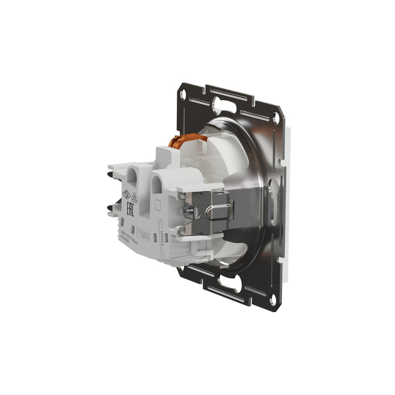 Schneider Electric Asfora EPH2970121D SCHUKO socket 16A, protective contact socket, screw terminals, flush-mounted socket, white standard single