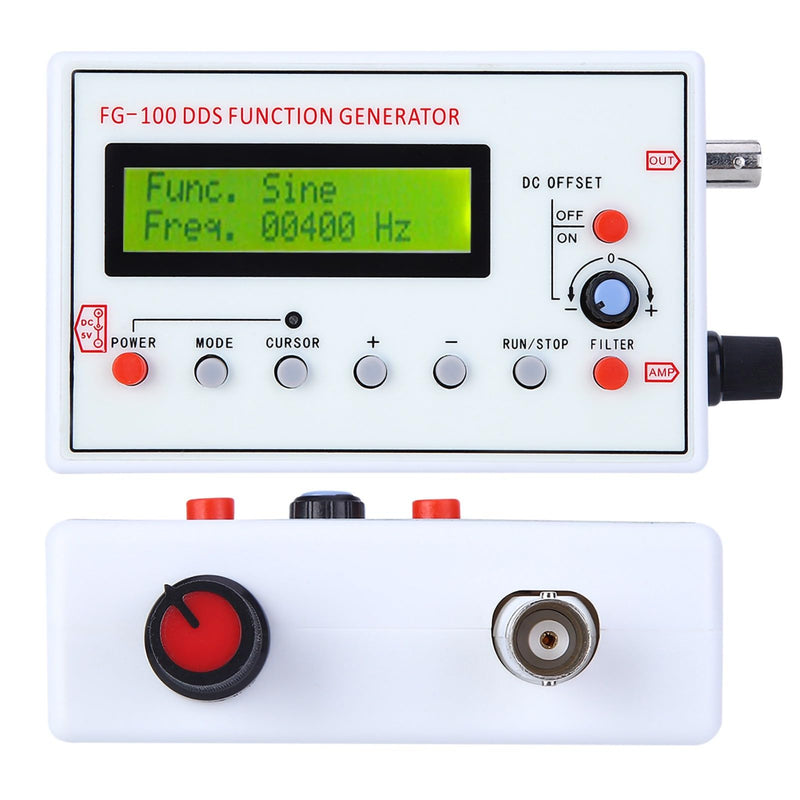 Signal Generator DC3.5-10V Function Generator FG-100 DDS Function Generator USB Waveform Function Frequency Generator 1 Hz 500 K Function Generator Signal Generator DDSHz Sine Generator